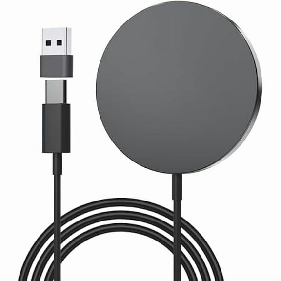 Saluqifa Magsafe Charger 15W Wireless Charging Pad, Magnetic Wireless Charger with 3.3ft Cable for iPhone 16 Pro Max/16 Pro/16 Plus/16/15/15 Pro/15 Plus/15 Pro Max, 14/13/12&AirPods 3/2/Pro (Black)