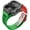 Black red green, variant on Transparent Designer Rugged Case with Band for Apple Watch Series 10 (2024) 46mm Bands,Luxury Crystal Clear Military Protective Cover Bumper Tactical for iWatch Series 10 46mm Men Women Strap
