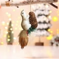 thumbnail image 4 of Christmas Tree Decorations, Squirrel Ornaments, Mini Hanging Lifelike Squirrel Figurines with Pine Cones, Foam Material, Brown Color, 5-9 Inch, Cute forest Animals Holiday Decor, 4 of 7