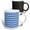 Multicolor, variant on 3drose, Isometric Cube Pattern Dark Blue Grey Geometric Art Cut Out, 15oz Mug