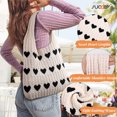 thumbnail image 4 of SUOSDEY Summer Beach Tote Bag for Women with Heart Knit,Hollow Crochet Shoulder Bag Aesthetic Boho Hobo Bag, 4 of 7