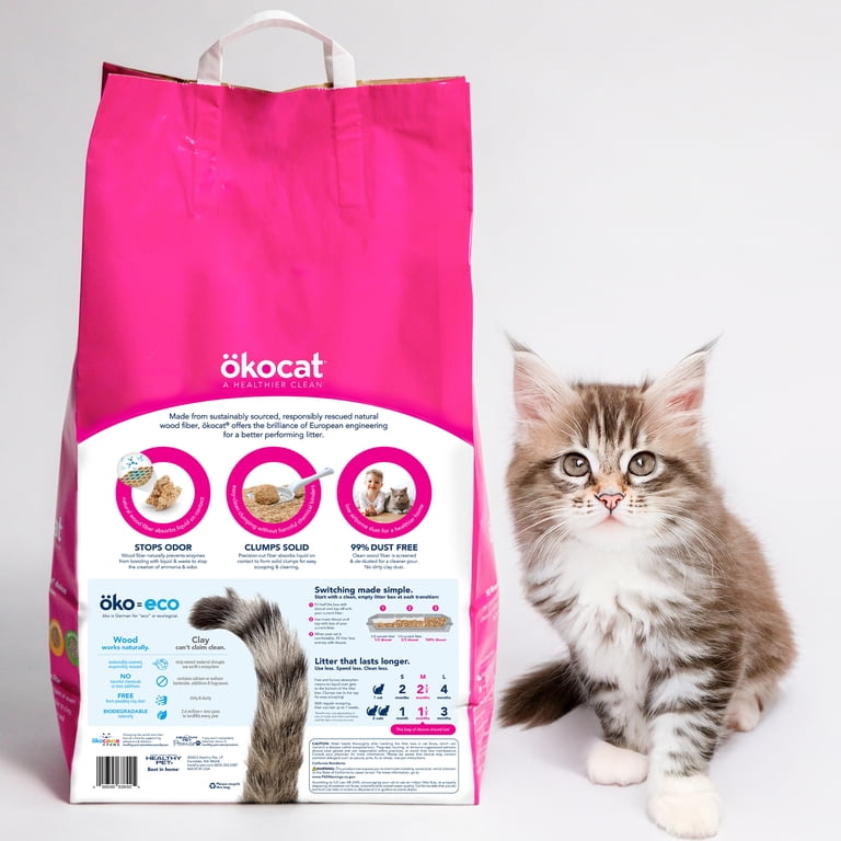 Wood Fiber Clumping Cat Litter, 10.6 lb Bag photo 2