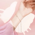 thumbnail image 4 of New Sanrio Kawaii Anime Hellokitty Bracelet Rose Gold Diamond Jewelry Cute Cartoon Simple Bowknot Adjustable Bracelet Girl Gift, 4 of 6