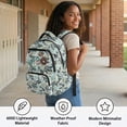 thumbnail image 5 of Yspwyqan Kids Camo Backpack for School, Bass Fish Large Capacity 600D Polyester Bookbag, Front Pocket Adjustable Straps Bag for Middle School Hiking Back to School Gifts, 5 of 7