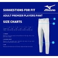 thumbnail image 3 of Pantalón de Béisbol Mizuno Premier para Jugadores con Ajuste Elástico en el Puño - Carbón, 3 of 5