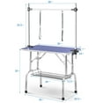 thumbnail image 3 of Pefilos 36" Dog Grooming Table for Medium Small Dogs Professional Portable Trimming Table with Arm/Noose/Mesh Tray Pet Grooming Table, Blue, 3 of 17