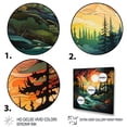 thumbnail image 3 of Designart "horizon Aurora Borealis Natures II" Aurora Borealis Floater Framed Wall Art Living Room, 3 of 7