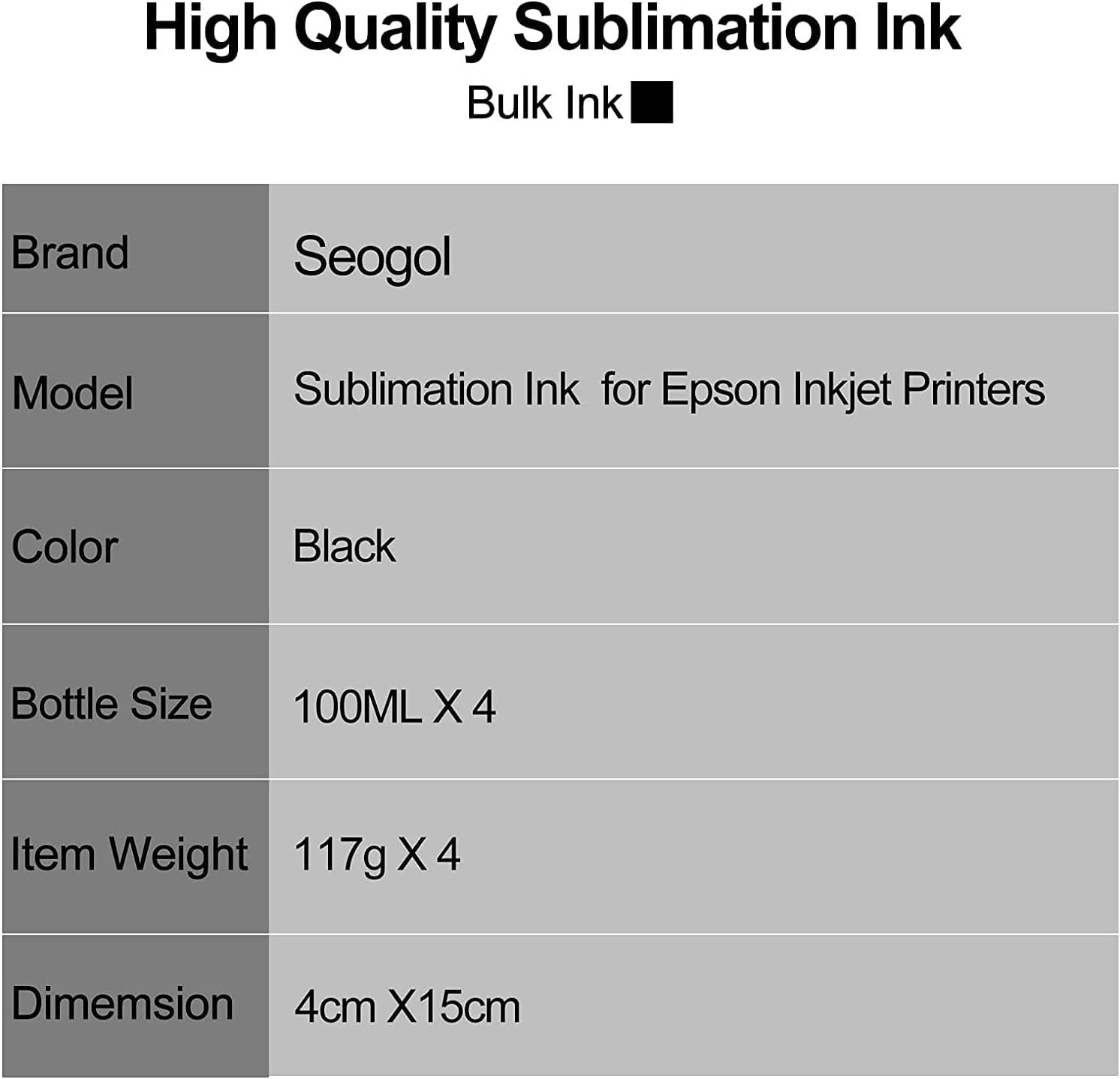 PREMIUM DYE SUBLIMATION INK 100ML BOTTLES FOR Ecotank ET-2720 ET- 2760  PRINTERS - Simpson Advanced Chiropractic & Medical Center