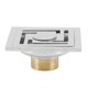 thumbnail image 5 of Desagüe de piso cuadrado de acero inoxidable de gran capacidad para cocina, baño y garaje con control de olores para sótanos y balcones, 5 of 8