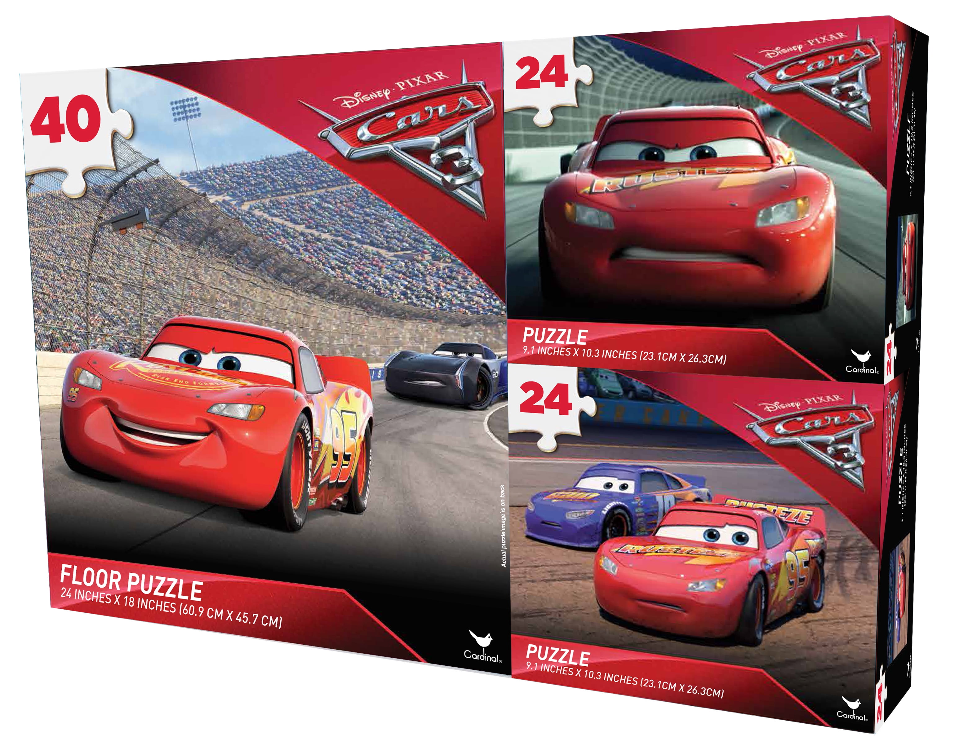 Disney Cars 3 Movie Lightning McQueen Jigsaw Puzzle 2:1 Set 24 & 50 Pieces 05415 