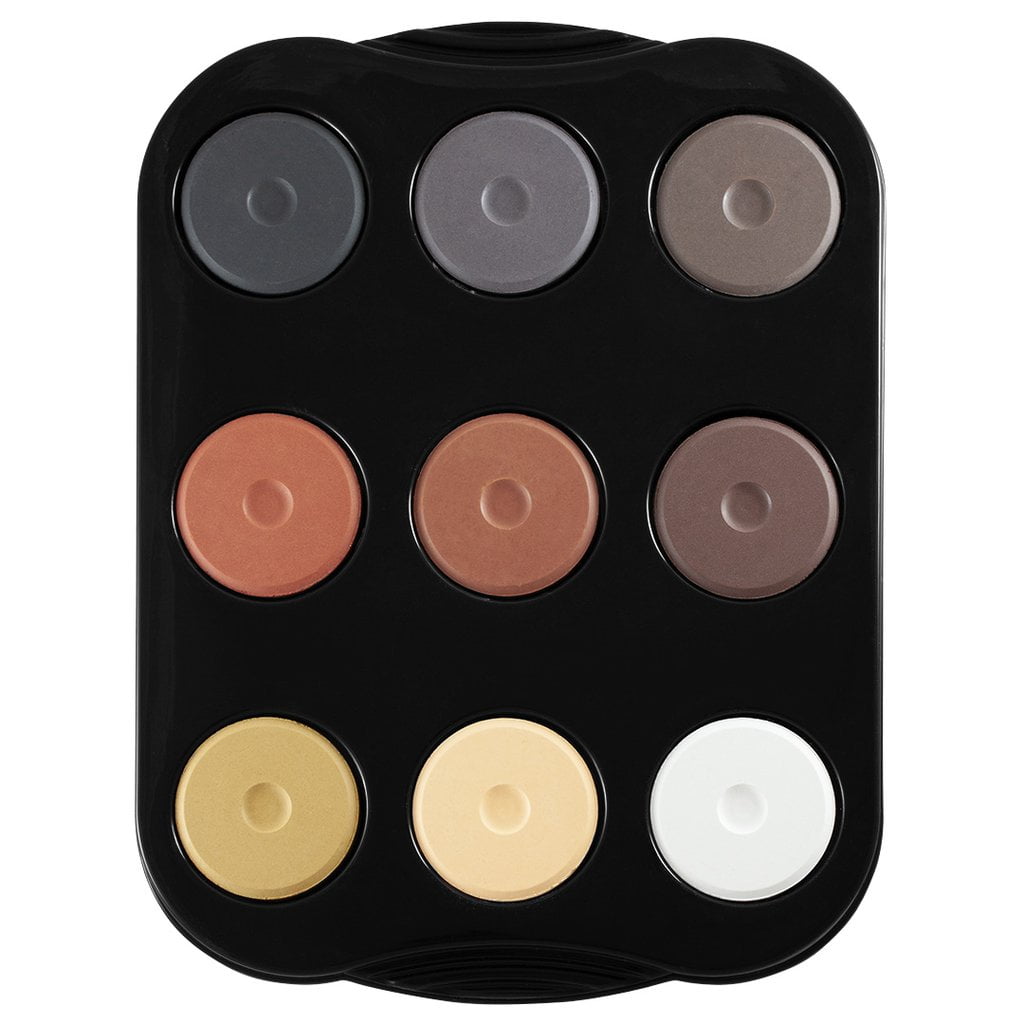 Jack Richeson Inclusive Multicultural Skin Colors Tempera Paint Cakes in Tray - Set of 9