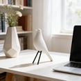 thumbnail image 6 of Small Birds Resin Statue Ornament Black White | Home Office Desk Table Decor | Modern Indoor Decoration Sculpture 14x9x4cm Lightweight Figurine | Gift for Living Room Bedroom, 6 of 6