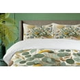 thumbnail image 4 of Ambesonne Eucalyptus Leaves Duvet Cover Set, Blooming Geometry, King, Green Multicolor, 4 of 5