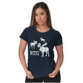 thumbnail image 4 of Funny Meese Moose Animal Humor Womens Slim Fit Graphic Tee Brisco Brands X, 4 of 6