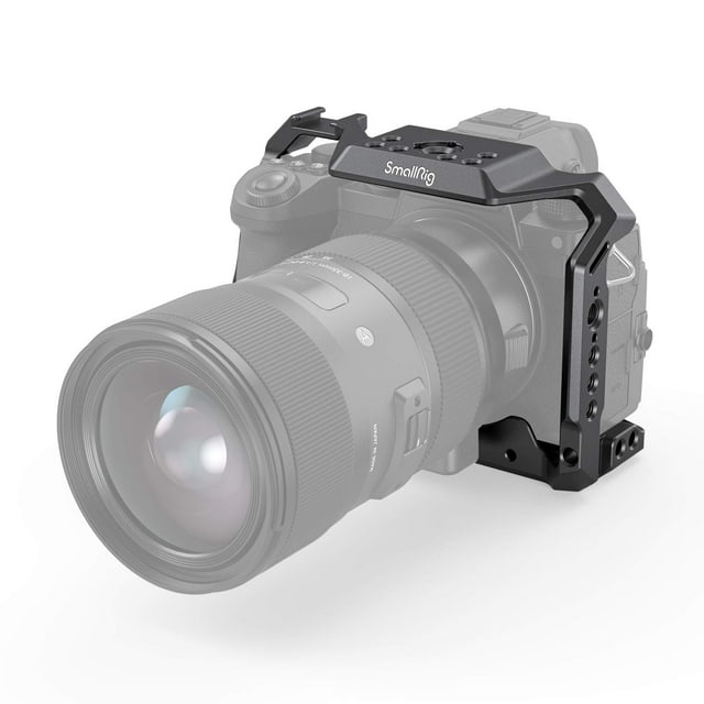 Kit de jaula SmallRig S5 para cámara Panasonic LUMIX S5 Jaula para cámara de aleación de aluminio con riel NATO y soporte de zapata fría para micrófono y luz 2983