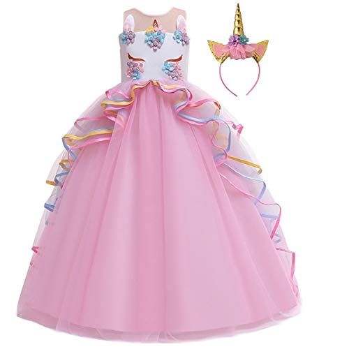 Girls Unicorn Costume Pageant Princess 