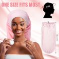 thumbnail image 2 of 3pcs 27 Extra Long Silk Satin Bonnet for Women Double Layered Long Bonnet for, 2 of 5