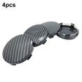 thumbnail image 2 of Carbon Fiber Finish Wheel Center Cap Covers Set for Car Hubs Size 60mm, 2 of 10
