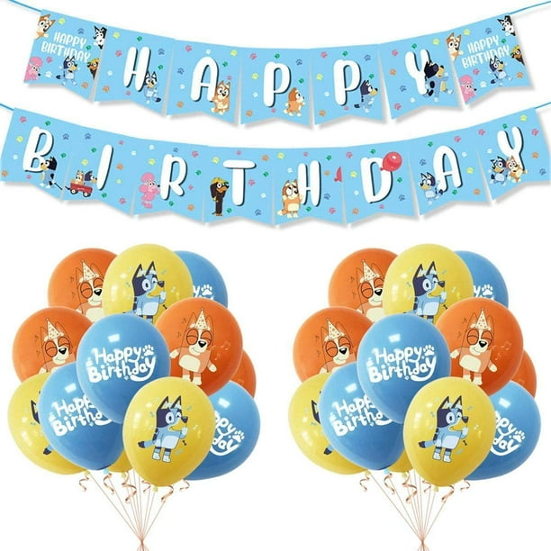 Bluey – décorations de fête d'anniversaire, fournitures de thème
