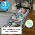 thumbnail image 6 of Ingenuity Happy Belly Rock-to-Bounce Seat, For Ages 0-6 Months, Unisex, Grey - Parker, 6 of 19