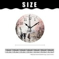 thumbnail image 2 of ATEDEANEI 12" Wall Clock Battery Operated Silent Non Ticking Eiffel Tower Pink Paris Lovely Design, 2 of 5
