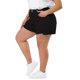 thumbnail image 4 of Women's Plus Size Jean Short Raw Hem Slash Pocket Denim Shorts Black 4X, 4 of 7