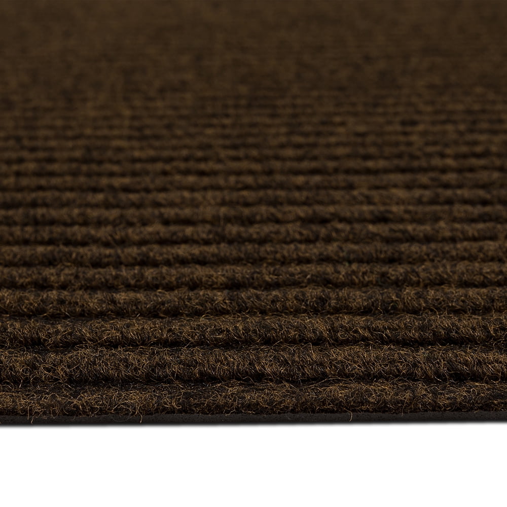 Mohawk Home All Purpose Low Pile Non-Slip Indoor/Outdoor Stain/Fade Resistant 2 Piece Ribbed Mat, Brown, 1' 6" x 2' 6"