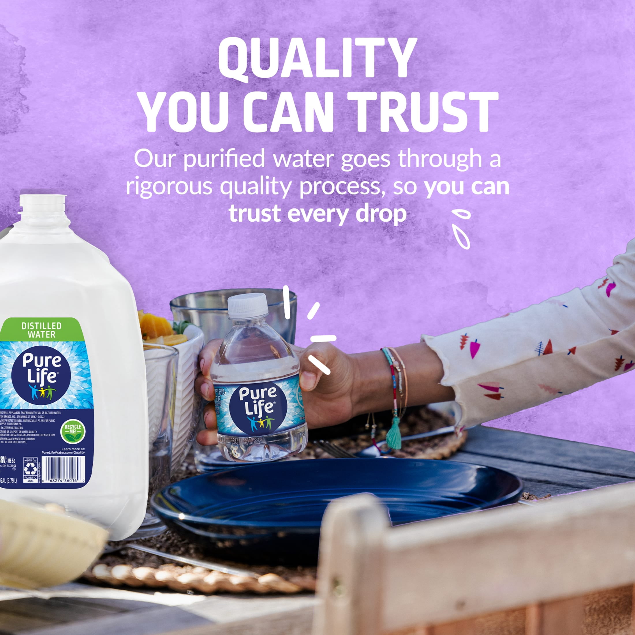 Pure Life Distilled Water, 1 Gallon, Single Plastic Jug