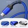 thumbnail image 2 of USB C Charging Cable 6.6FT 2 Pack, 60W Right Angle Braided USB‑C to USB‑C Cable, Fast Charging Cord for Phones & Tablets (Blue), 2 of 5