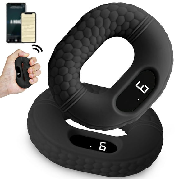 Ueasy Grip Strength Trainer with LED Counter - Hand Gripper Strengthener with Bluetooth Remote Control - Great for Rehabilitators, Musicians, Athletes
