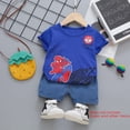 thumbnail image 1 of Spiderman Iron Man Baby Boys Ropa Traje de manga corta Camisetas Pantalones cortos Pantalones Superhéroe Capitán América Verano Ropa para niños Conjuntos90 (24M) Gao Jinjia LED, 1 of 2
