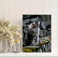 thumbnail image 2 of Fluffy Cat Portrait Canvas Wall Art，Animal Decor for Living Room Bedroom Office Study Room, 2 of 8