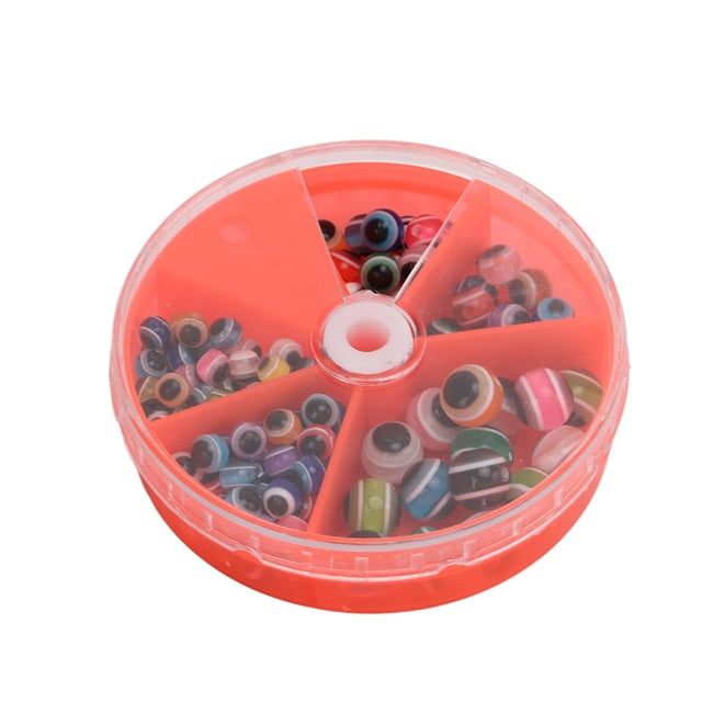 Cuentas De Ojo De Pez De Colores Mezclados, Colores Brillantes, Cuentas De Pesca De Plástico Resistente, Maldad Multicolor Simulada Para Agua Dulce Para Agua Salada