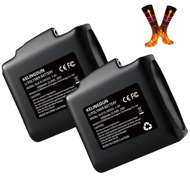 Batería Kelingdun 7.4V 5000mAh Li-Polímero Paquete de 2 unidades