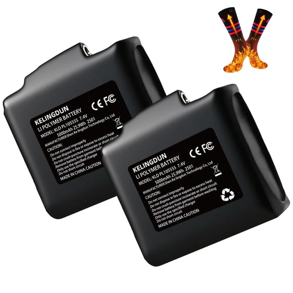 Batería Kelingdun 7.4V 5000mAh Li-Polímero Paquete de 2 unidades