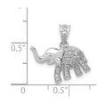 thumbnail image 4 of Real 14kt White Gold Diamond Elephant Pendant; for Adults and Teens; for Women and Men, 4 of 4
