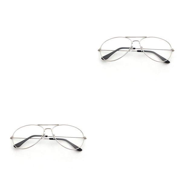 Minnieouse Gafas de sol clásicas, individuales, elegantes, de alta definición, resistentes a los golpes, resistentes, duraderas, redondas, plateadas y Plata + Blanco 2piezas Minnieouse CBP275283