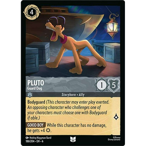 Disney Lorcana Azurite Sea Uncommon Pluto - Guard Dog #186