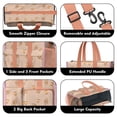thumbnail image 3 of Teacher Tote Bag,Light Brown Footballs and Cups Pattern Teacher Utility Tote Bag,Large Work Tote Bags for Women with Multiple Pockets,Top Zipper Closure,13.8x10.6x6.7 Inch, 3 of 5