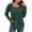 Green-black, variant on Womens Long Sleeve Tunic Tops Pleated Square Neck Casual Loose Fit Blouse Shirt