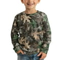 thumbnail image 3 of FUIALDOLG Hunting Camo Kids Boys T Shirts Casual Long Sleeve Green Tops 2 Pack Round Neck Soft Loose Basic Tees 5-6 Years, 3 of 6