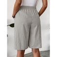 thumbnail image 7 of Endives Women's Linen Short Solid Color with Pocket Casual Shorts with Skirt Pants Women's Casual Pants Summer Light Ashy, 7 of 7