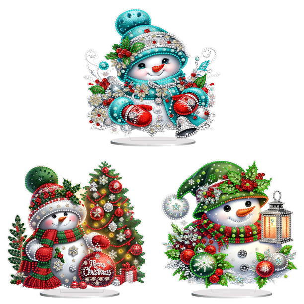 Kit Adornos Escritorio Con Muñeco Nieve Navideño Mesa (muñeco D)
