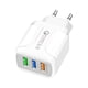 thumbnail image 1 of 5V 2.4A 3 USB Smart QC 3.0 Adaptador de cargador de pared de viaje de carga rápida para iPhone, 1 of 8