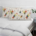 thumbnail image 3 of Multi-Color Diamond Pillow Covers, Linen Long Throw Pillow Case, Modern Geometric Middle Century Beige Holiday Pillow Protector Decorative Cushion Cover for Living Room/Bedroom 16" x 24", 3 of 8