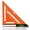 Orange, variant on 7 inch Rafter Square with Level, Aluminum Metal Triangle Ruler Carpenter Square Woodworking Layout Tool Aluminum Triangle Tool Stainless Steel Ruler (Orange)