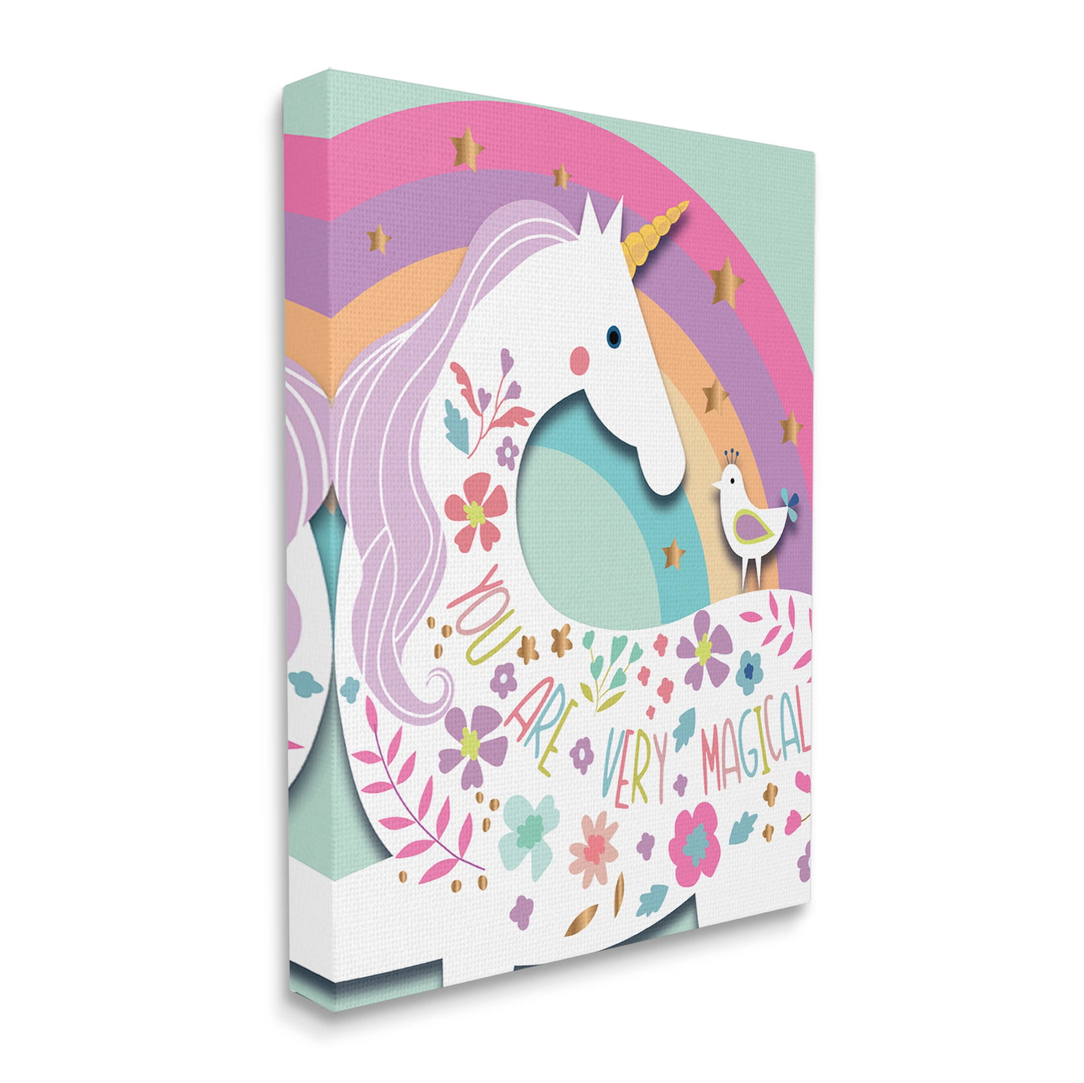 Stupell Industries You Are Very Magical Unicorn Graphic Art Gallery Wrapped Canvas Print Wall Art, Design by Andrea Jasid Grassi