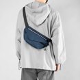 thumbnail image 1 of Bolso de pecho para hombre, bolso bandolera ligero, riñonera informal, bolsa de deporte al aire libre (oscuro B, 1 of 5