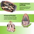 thumbnail image 6 of Garden Tool Bag,Pink Bichon Frise and Flower Garden Tool Organizer,Garden Gifts,Waterproof Multi-Pocket Garden Tool Storage 11.8x5.5x11.4 Inch(Tools NOT Included), 6 of 6