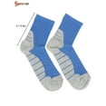 thumbnail image 5 of Spencer 5 Pairs Men's Cotton Moisture Wicking Half Cushion Crew Athletic Socks for Hiking Running Sport Work (Black+Gray+Green+Blue+White), 5 of 8